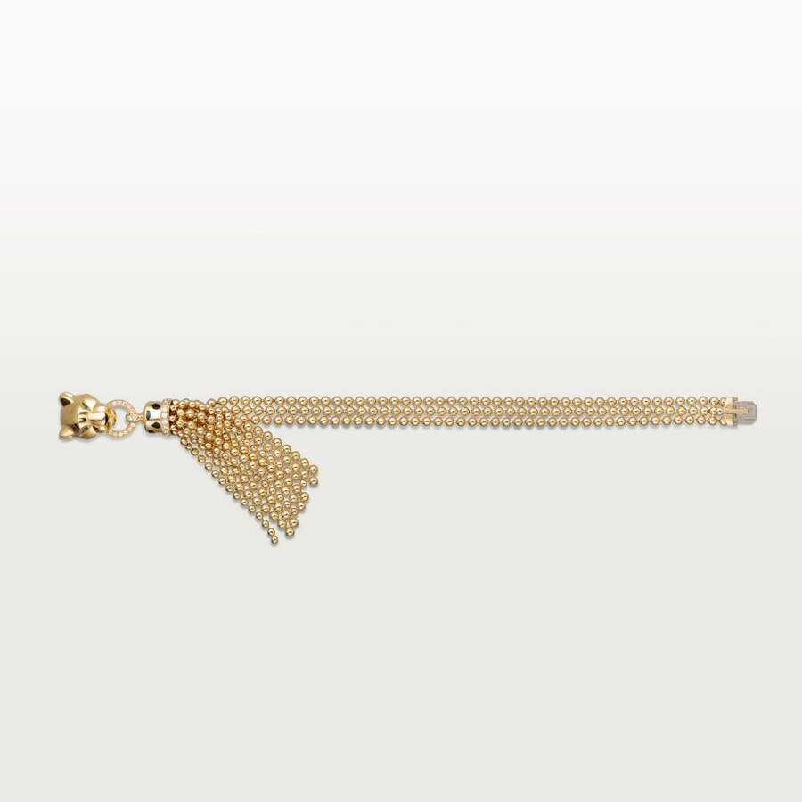 panthère de cartier bracelet on chain diamonds