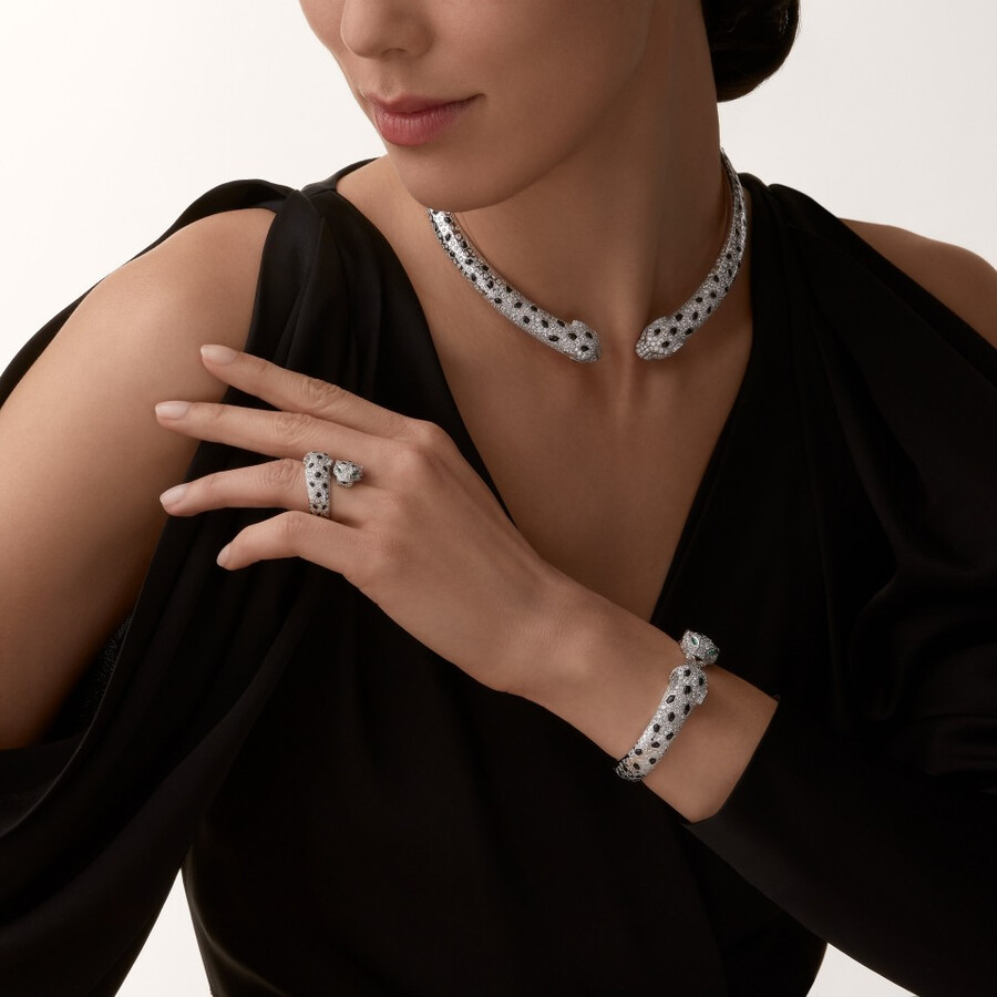 panthère de cartier bracelet articulated paved