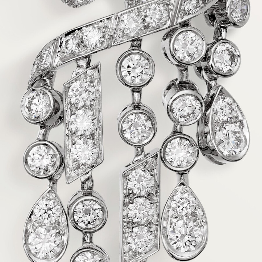 panthère de cartier earrings large model paved