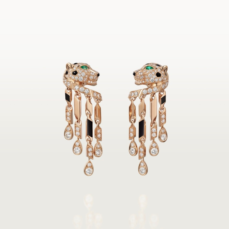 panthère de cartier earrings small model paved