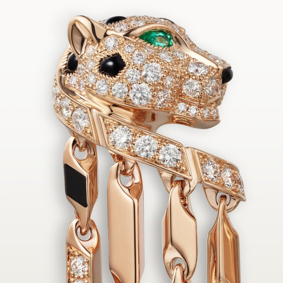 panthère de cartier earrings small model paved