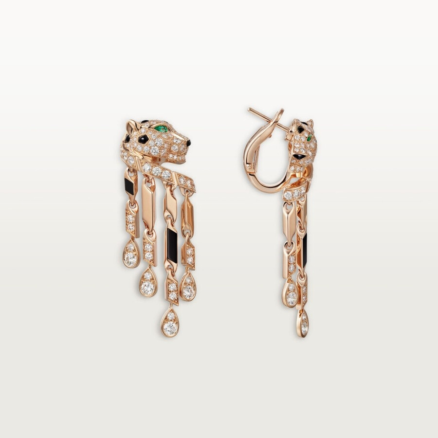 panthère de cartier earrings small model paved