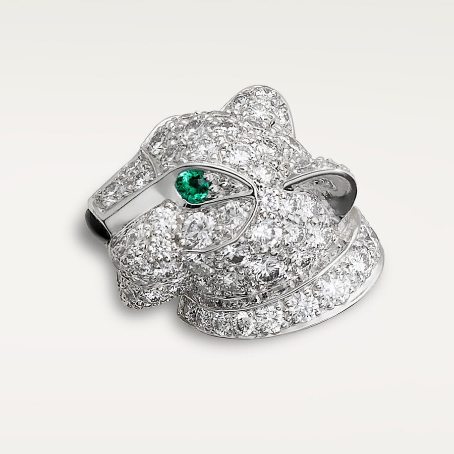 panthère de cartier stud earrings paved