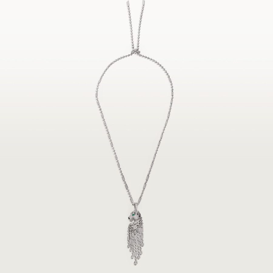 panthère de cartier long necklace large model paved