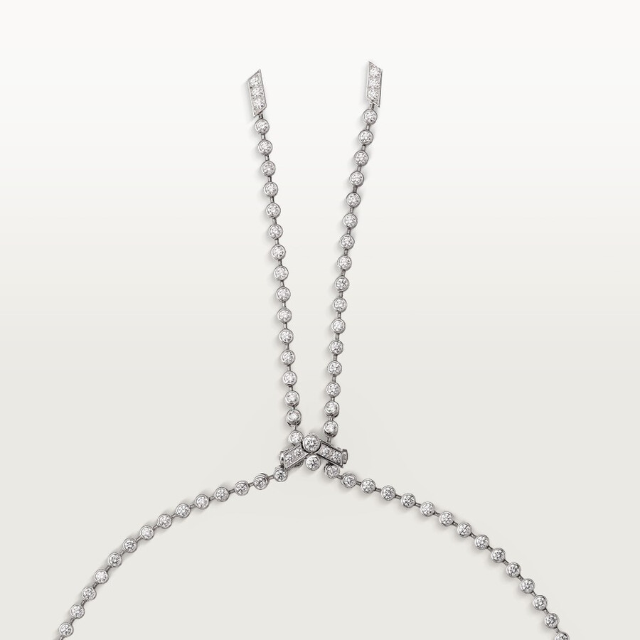 panthère de cartier long necklace large model paved