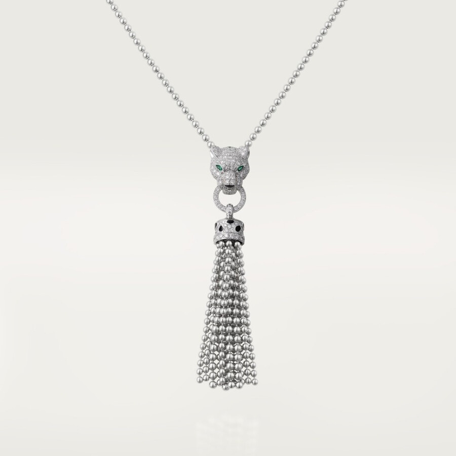 panthère de cartier necklace half-paved