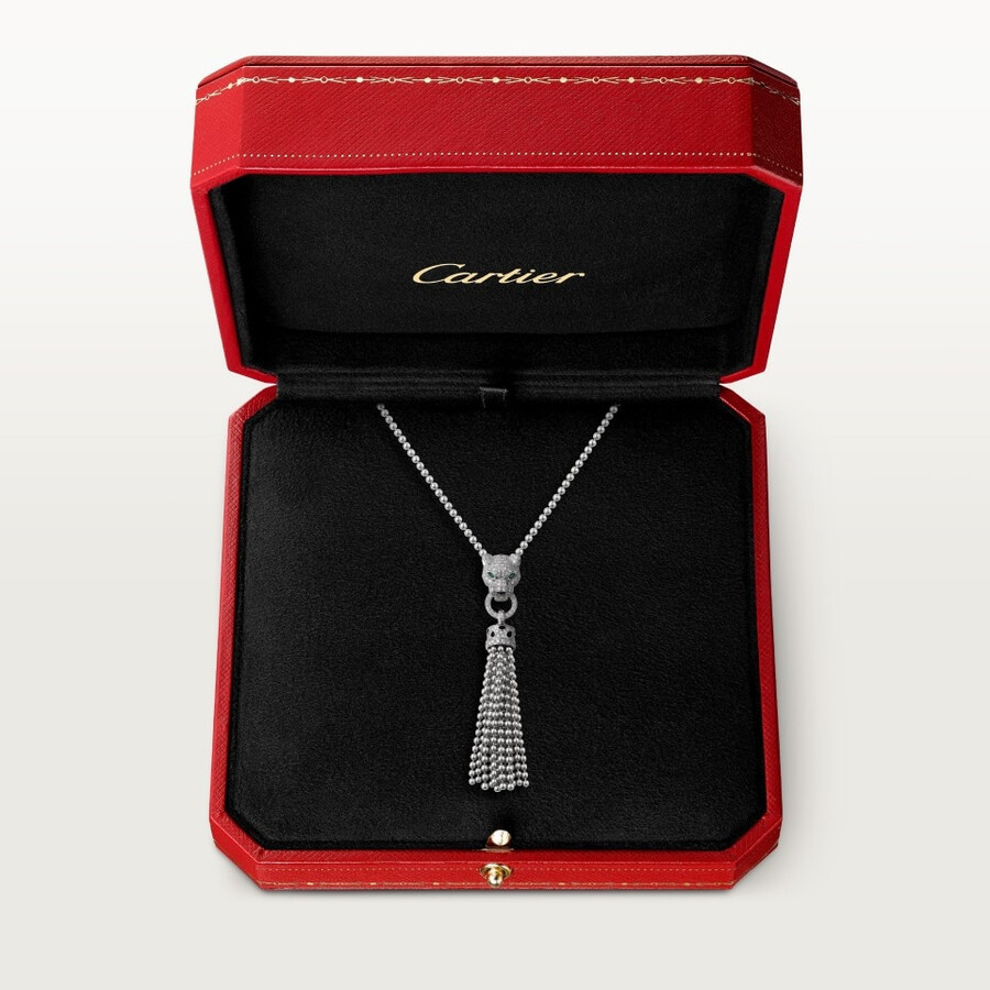 panthère de cartier necklace half-paved