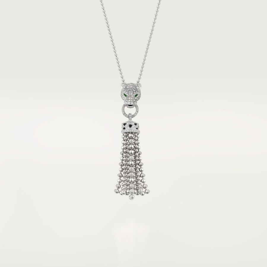panthère de cartier necklace half-paved