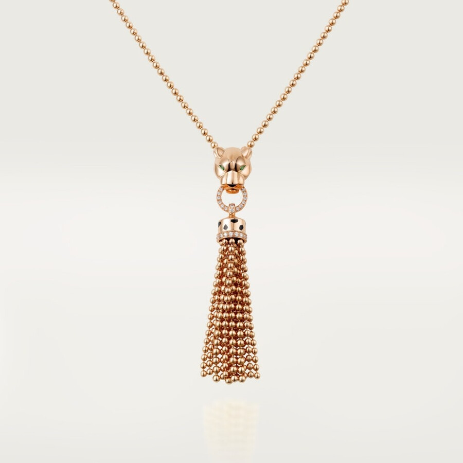 panthère de cartier long necklace diamonds