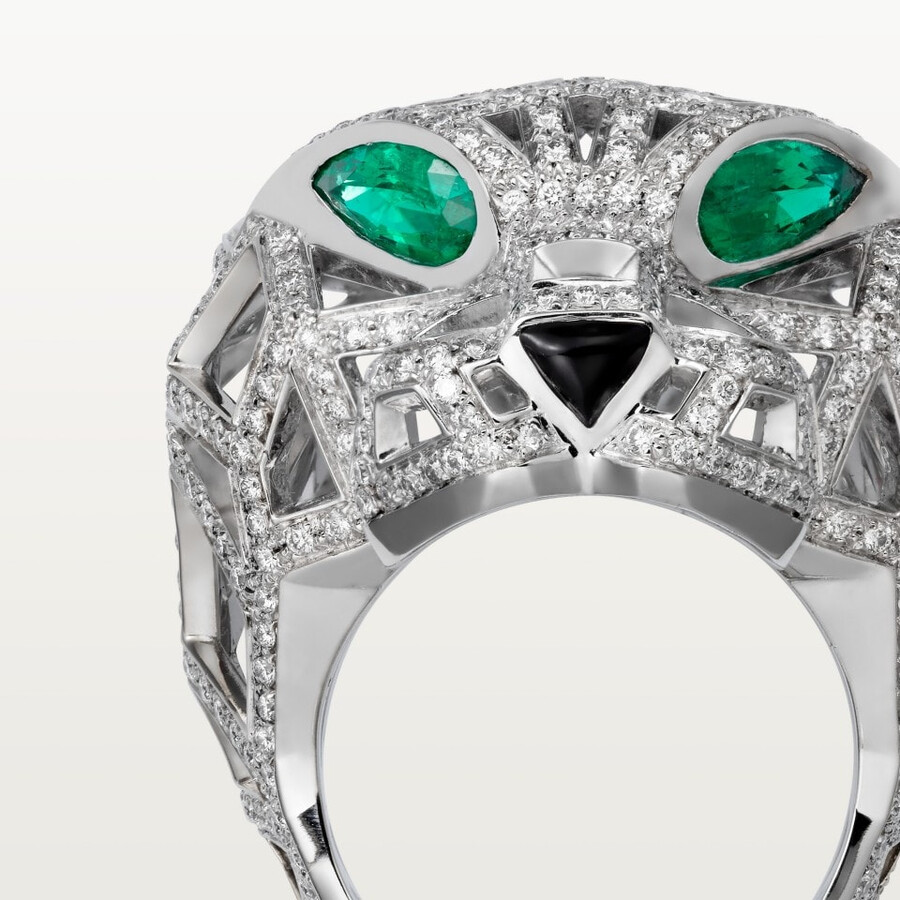 panthère de cartier ring paved