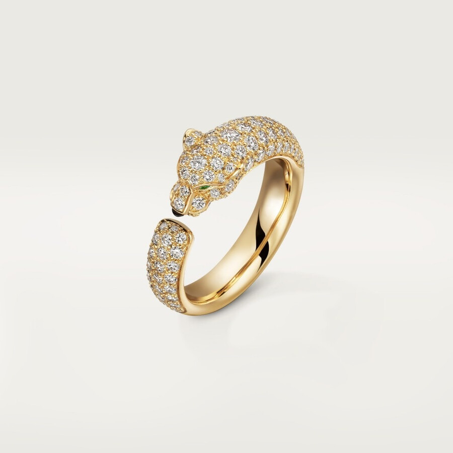 panthère de cartier ring small model paved