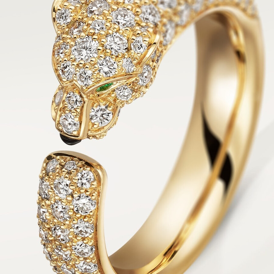 panthère de cartier ring small model paved