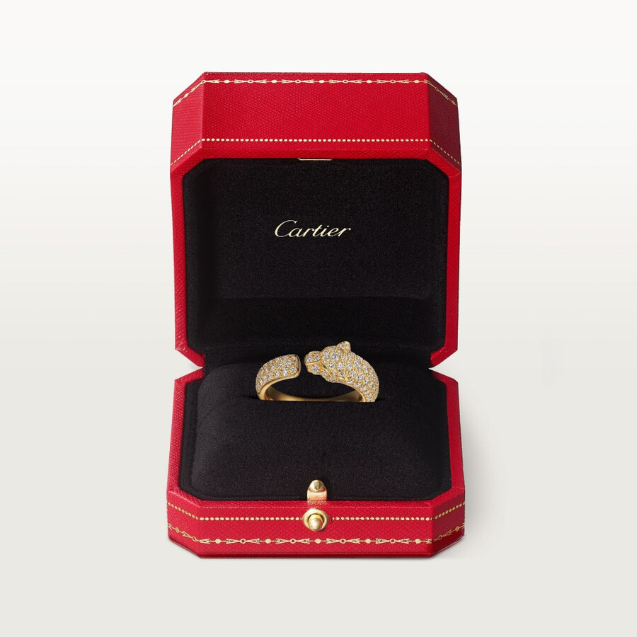 panthère de cartier ring small model paved
