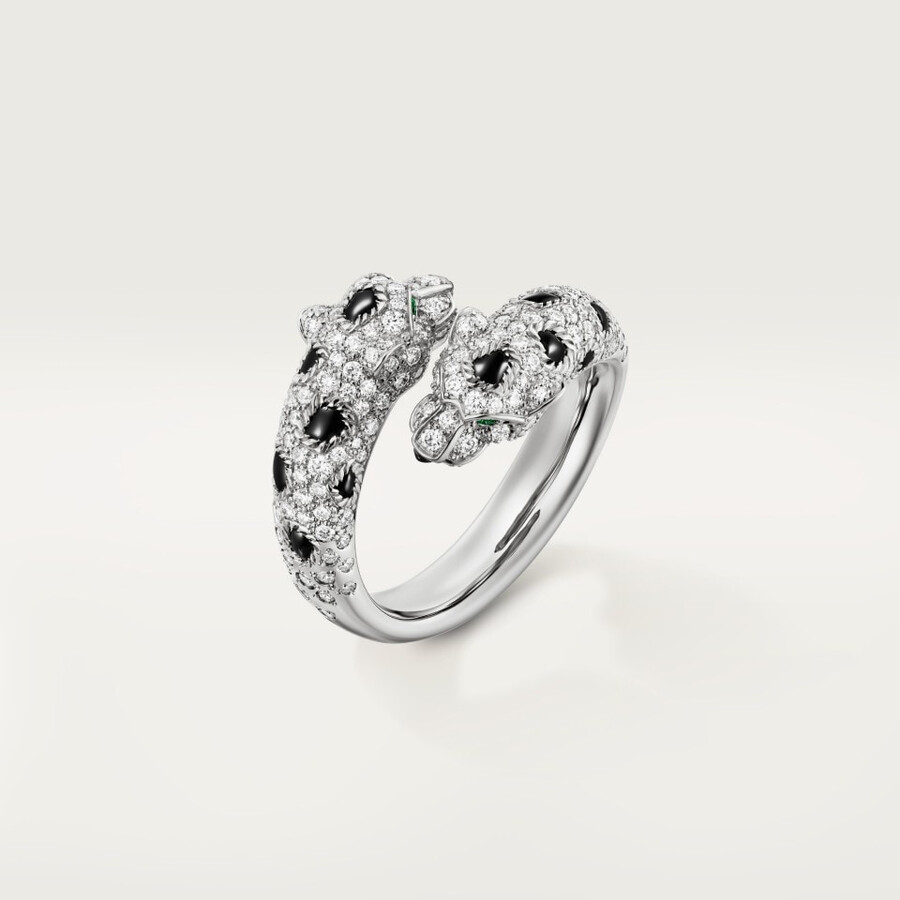 panthère de cartier ring semi-paved
