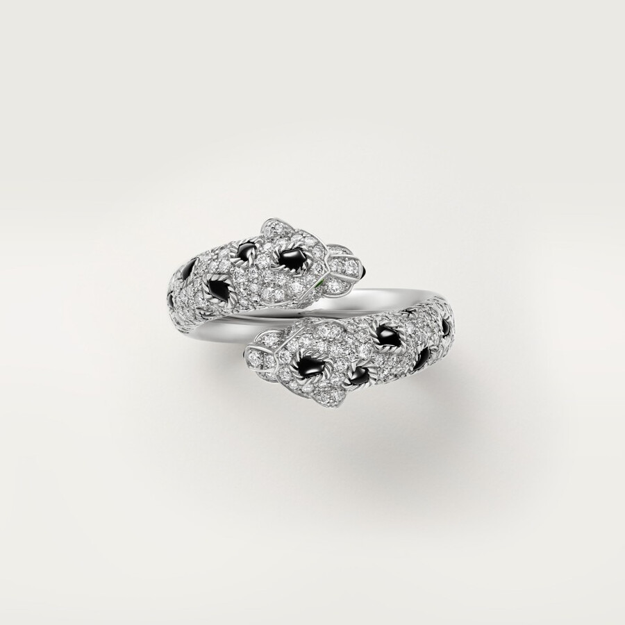 panthère de cartier ring semi-paved