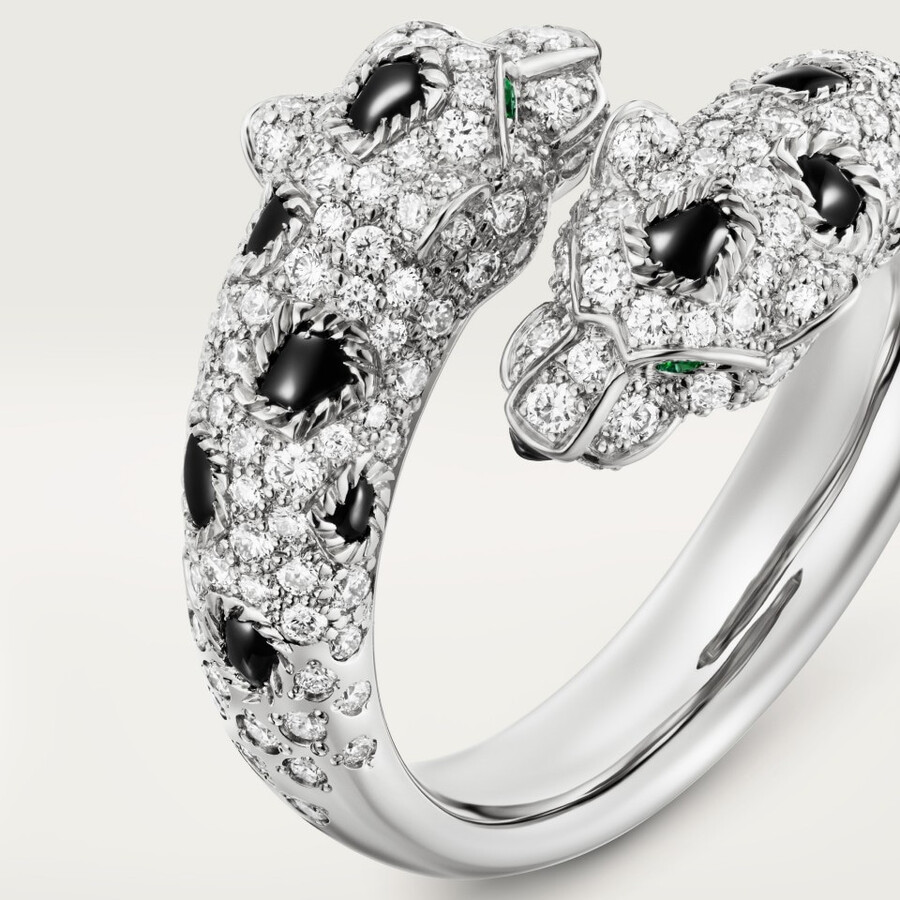 panthère de cartier ring semi-paved