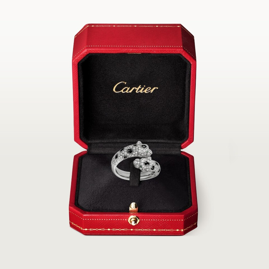 panthère de cartier ring semi-paved