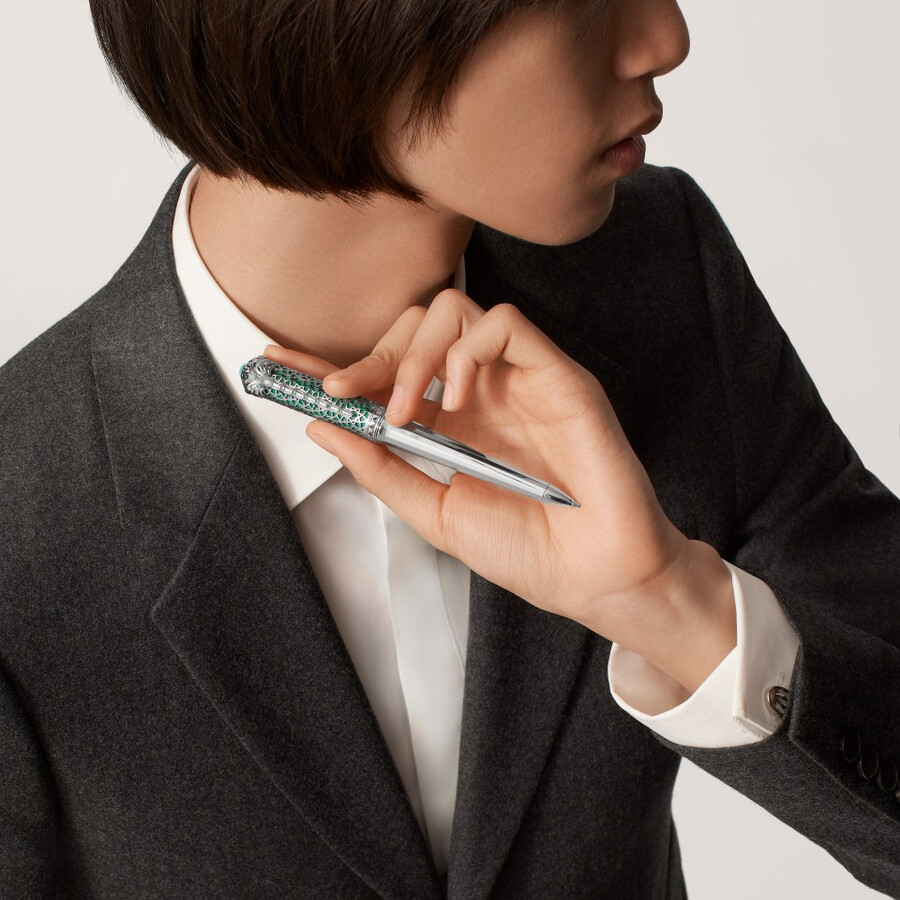 limited edition ballpoint pen with palm tree motif