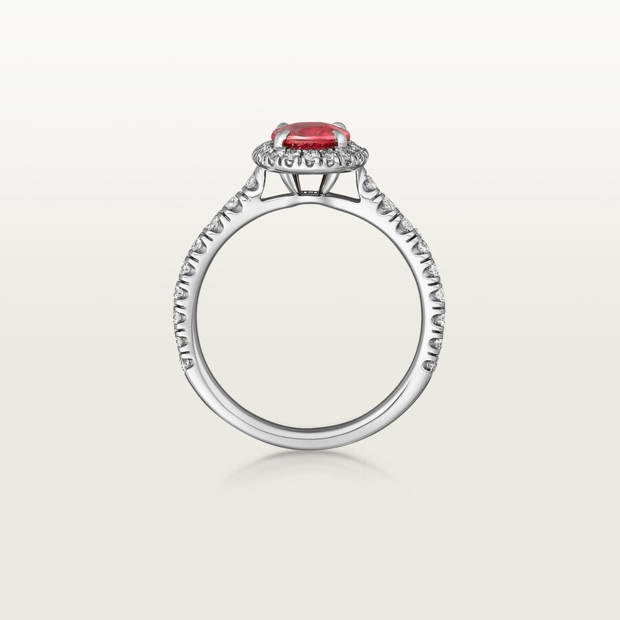 cartier destinée solitaire oval-cut ruby paved
