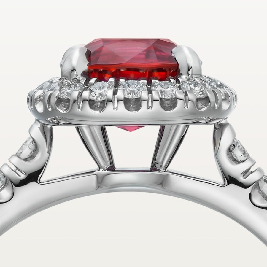 cartier destinée solitaire cushion-cut ruby paved
