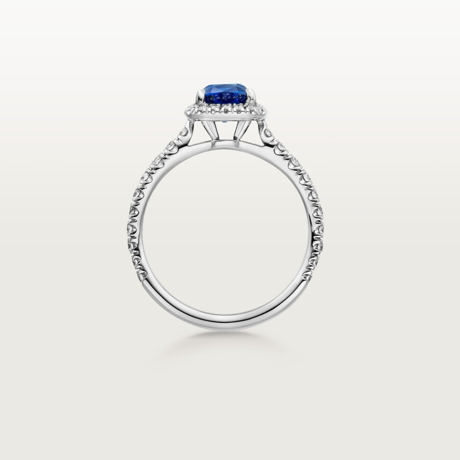 cartier destinée solitaire cushion-cut sapphire paved