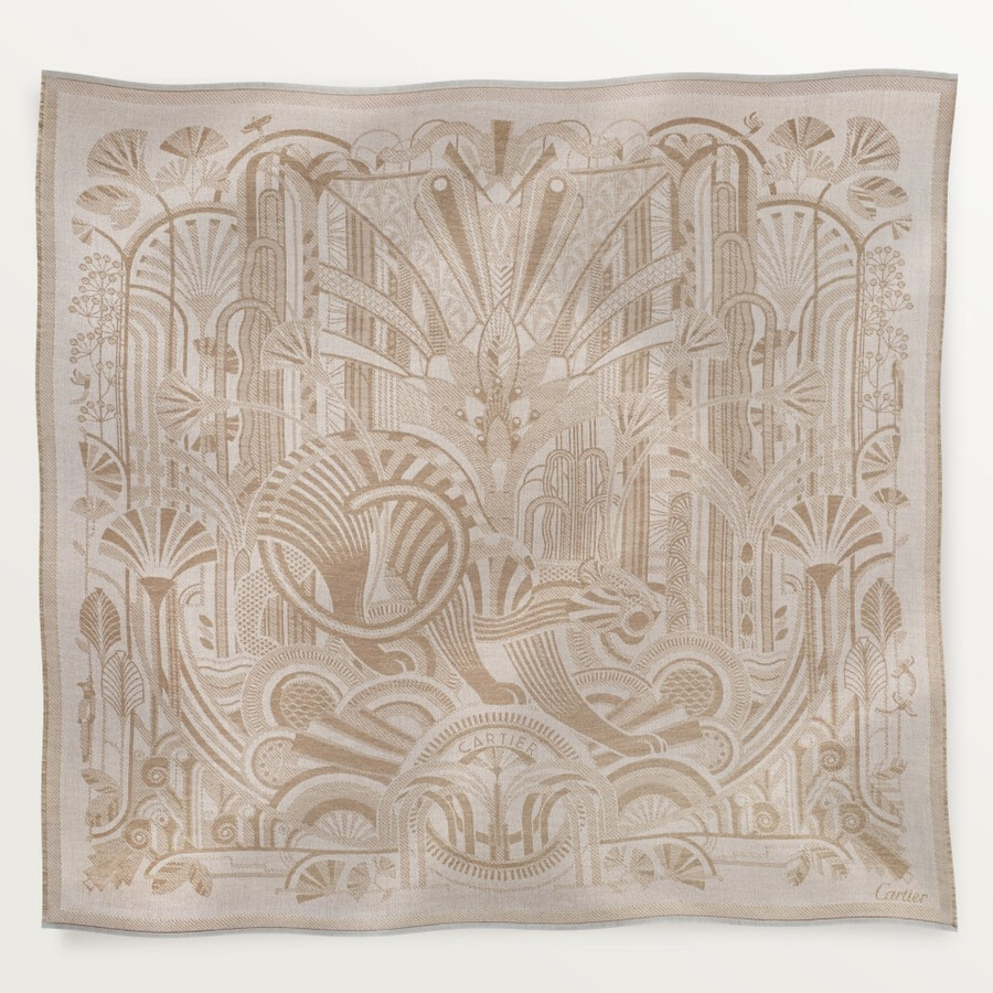 shawl panthère art déco