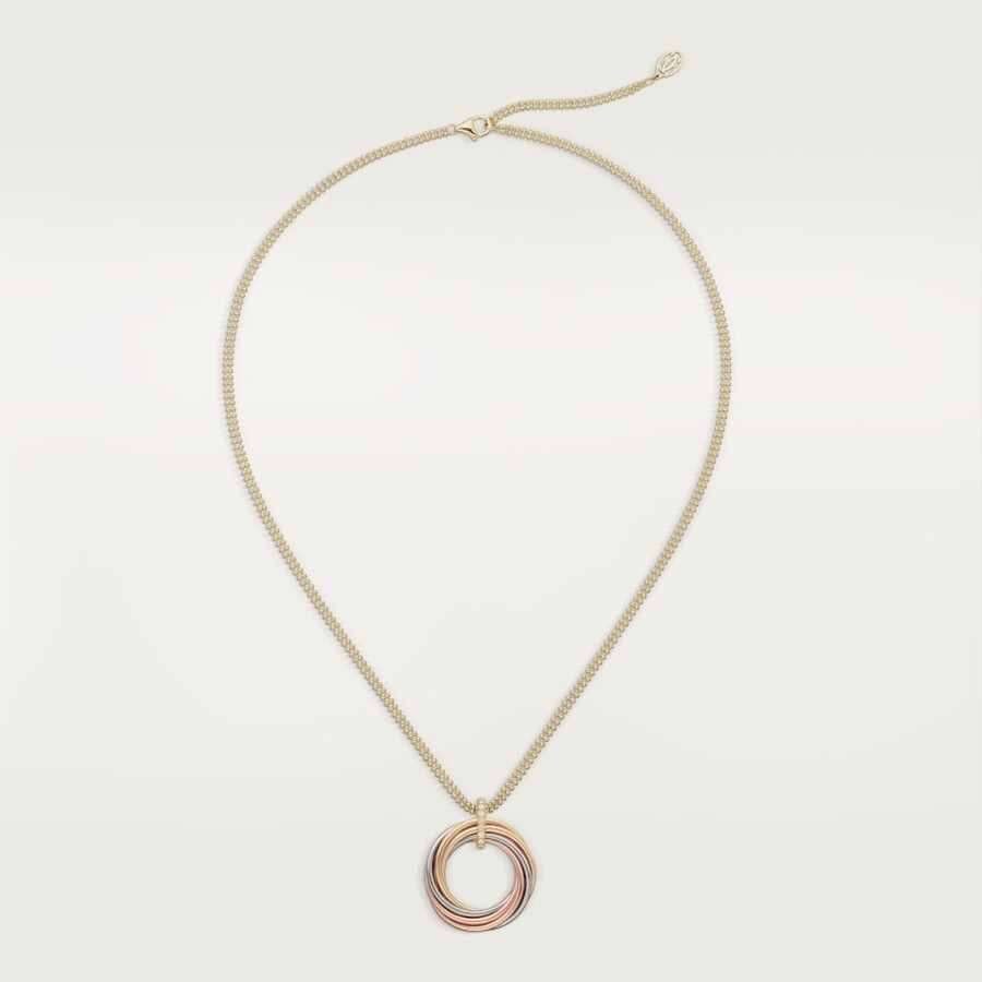 trinity pendant seven rows diamonds