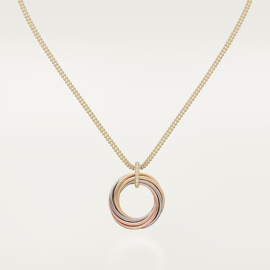 trinity pendant seven rows diamonds