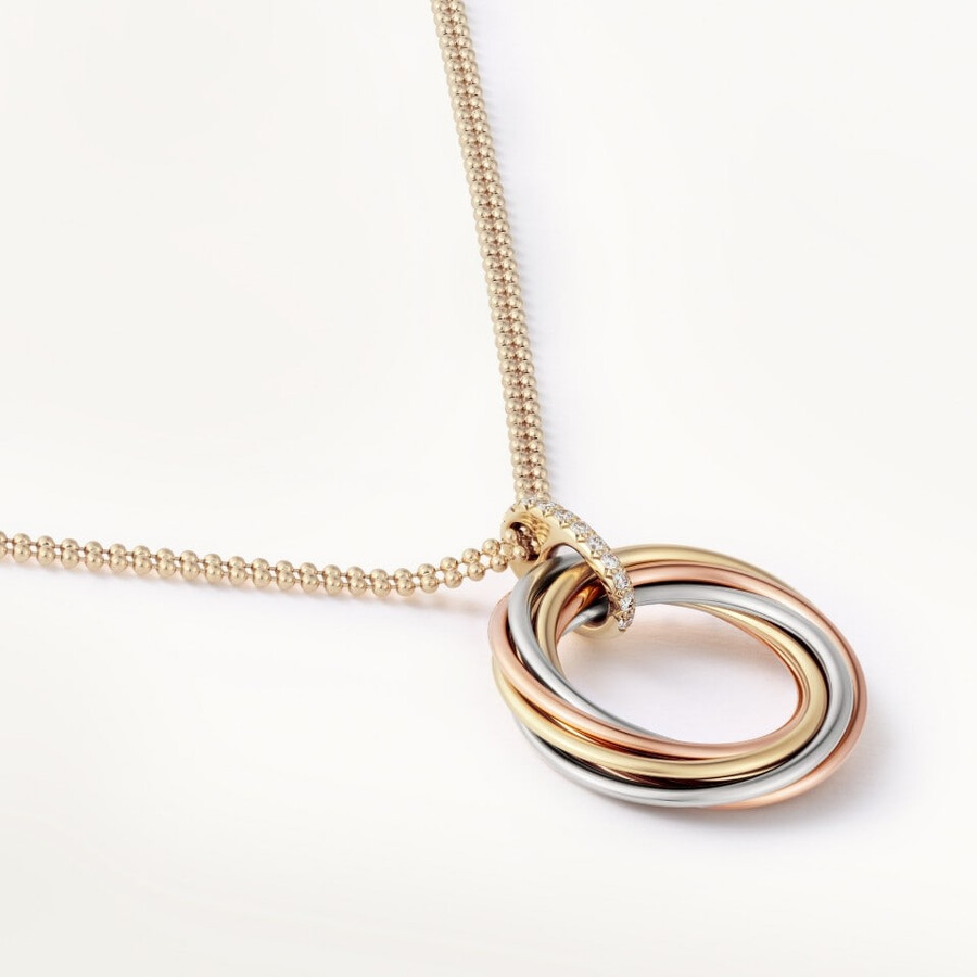 trinity pendant seven rows diamonds