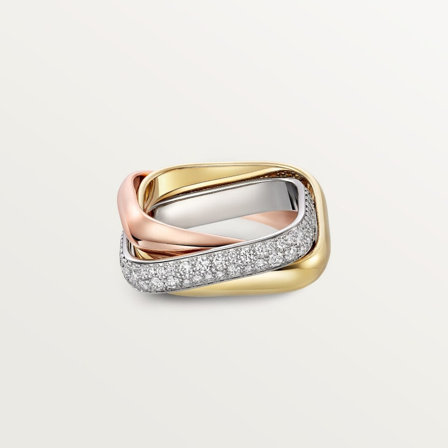 trinity ring cushion-shaped medium model half-paved