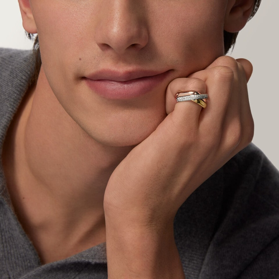 trinity ring cushion-shaped medium model half-paved