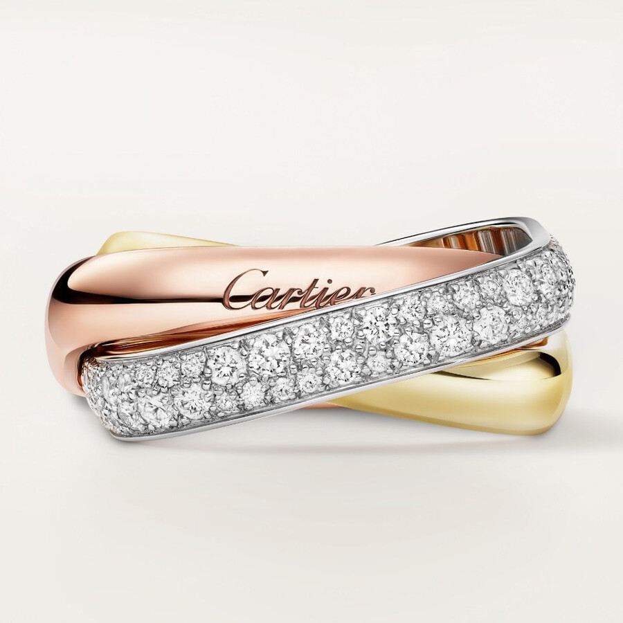 trinity ring cushion-shaped medium model half-paved