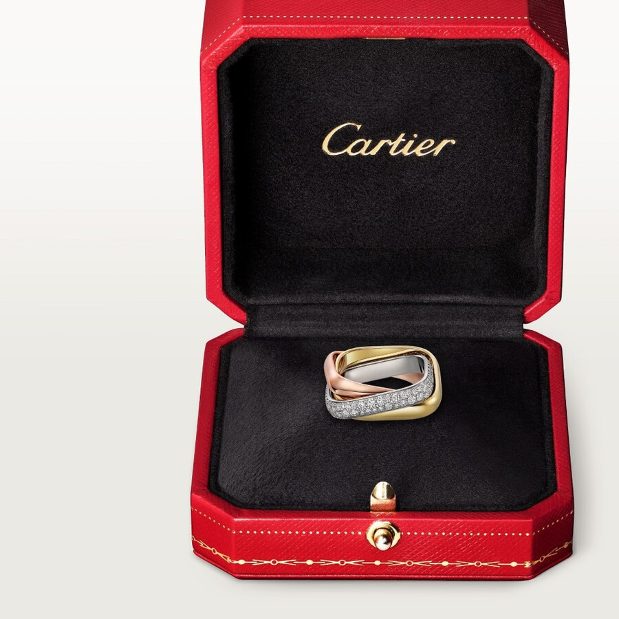 trinity ring cushion-shaped medium model half-paved