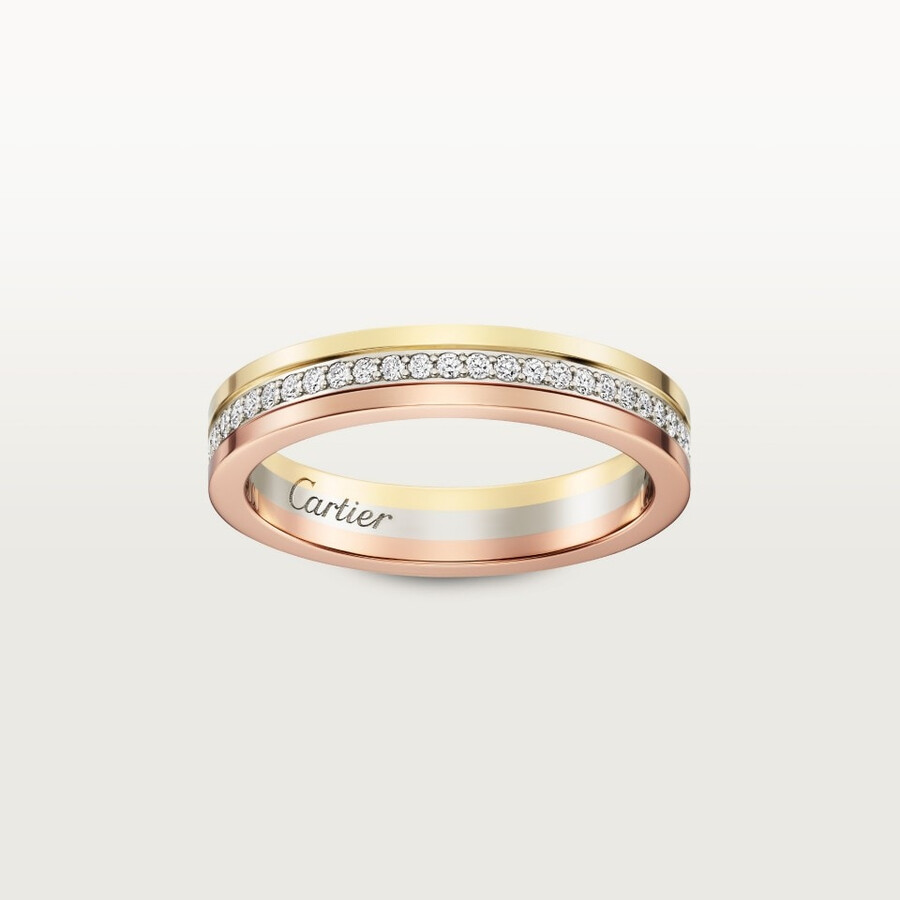 vendome louis cartier wedding band 3.5 mm width paved