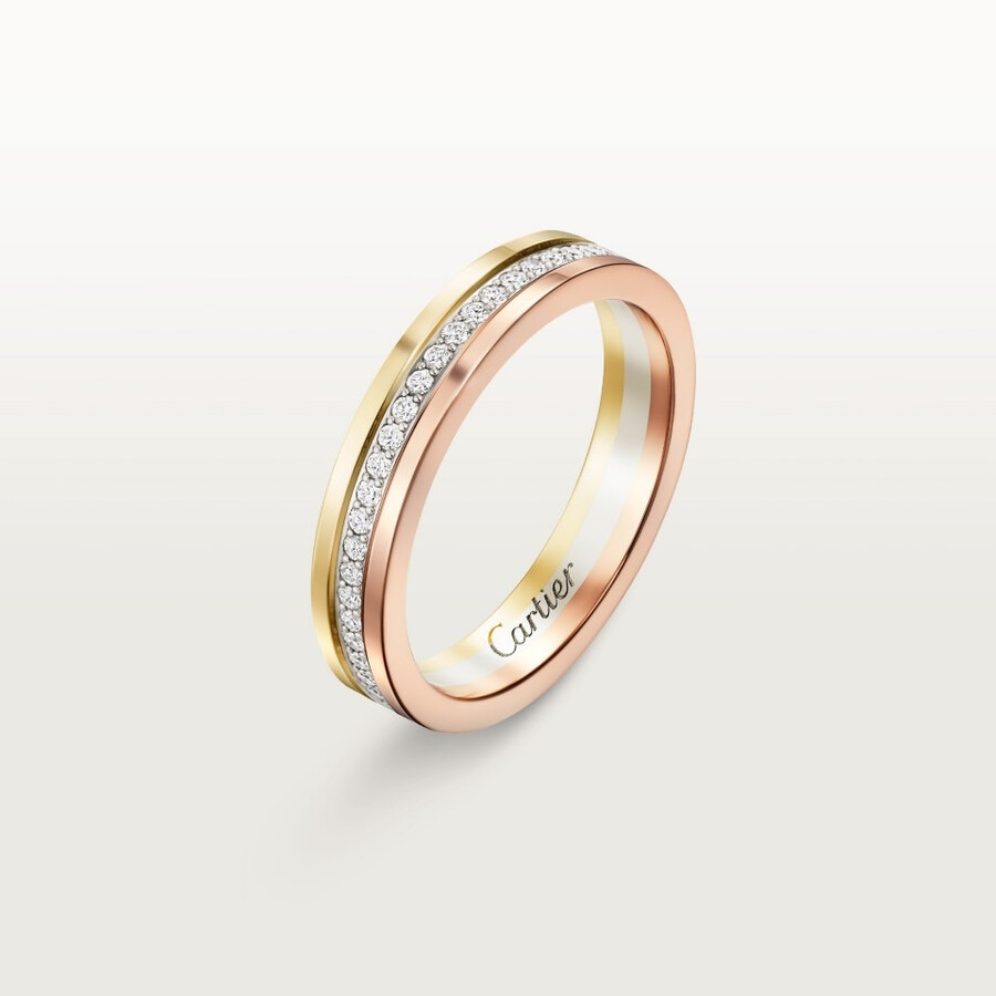 vendome louis cartier wedding band 3.5 mm width paved